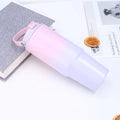 Insulated Stainless Steel Gradient Portable Tumbler with Straw