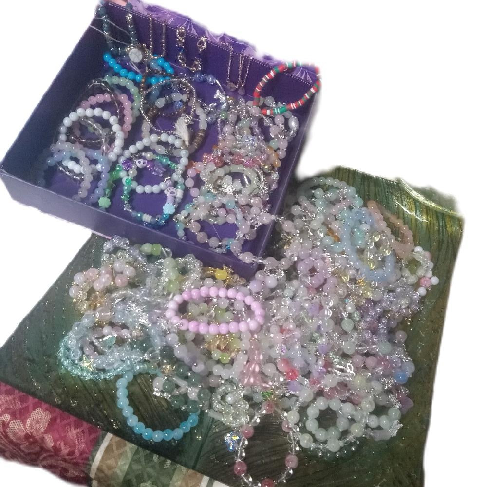 Beaded Glass or Crystal Random Bracelet