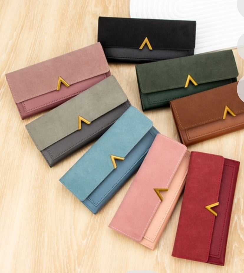 Women’s Long Slim Tri-Fold Retro Wallet