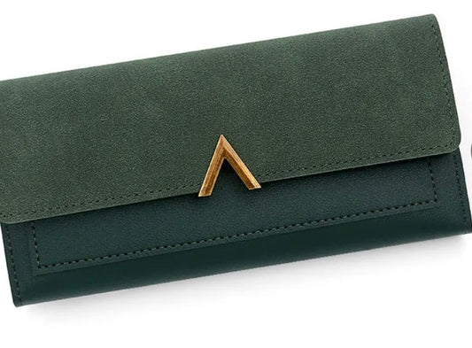 Women’s Long Slim Tri-Fold Retro Wallet