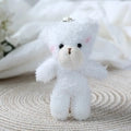Mini Plush Teddy Bear Bunny Keychain Pendant Soft Faux Fur Bag Charm Blushed Cheeks