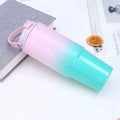 Insulated Stainless Steel Gradient Portable Tumbler with Straw
