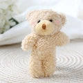 Mini Plush Teddy Bear Bunny Keychain Pendant Soft Faux Fur Bag Charm Blushed Cheeks