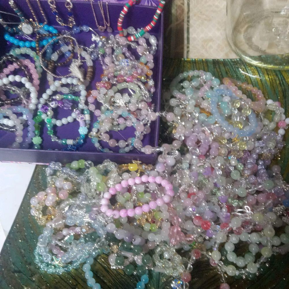 Beaded Glass or Crystal Random Bracelet